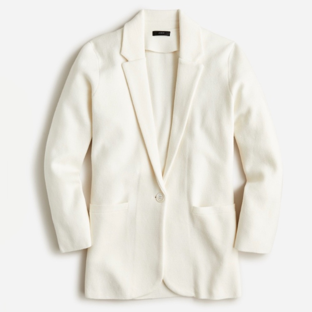 J. Crew Women's Off-White Single-Button Blazer